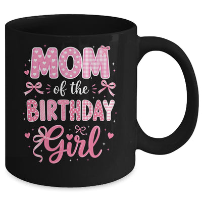 Mom Of The Birthday Girl Matching Pink Coquette Bow Mug | siriusteestore