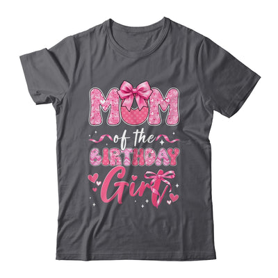 Mom Of The Birthday Girl Pink Coquette Bow Family Shirt & Hoodie | siriusteestore