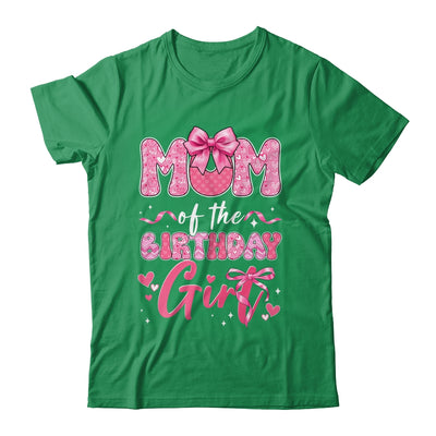 Mom Of The Birthday Girl Pink Coquette Bow Family Shirt & Hoodie | siriusteestore