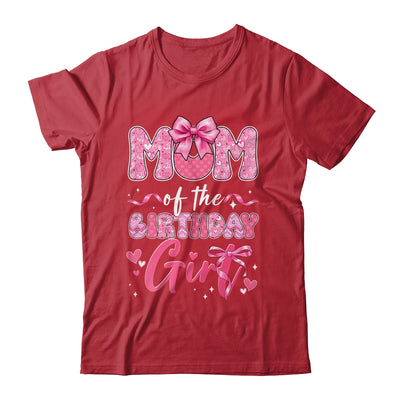 Mom Of The Birthday Girl Pink Coquette Bow Family Shirt & Hoodie | siriusteestore