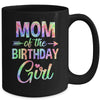 Mom Of The Birthday Girl Tie Dye 1st Birthday Girl Family Mug | siriusteestore