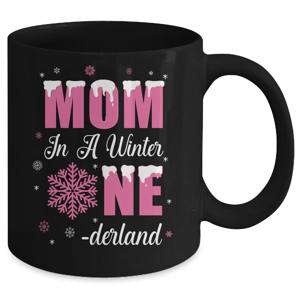 Mom Of The Birthday Girl Winter Onederland 1st Birthday Mug | siriusteestore
