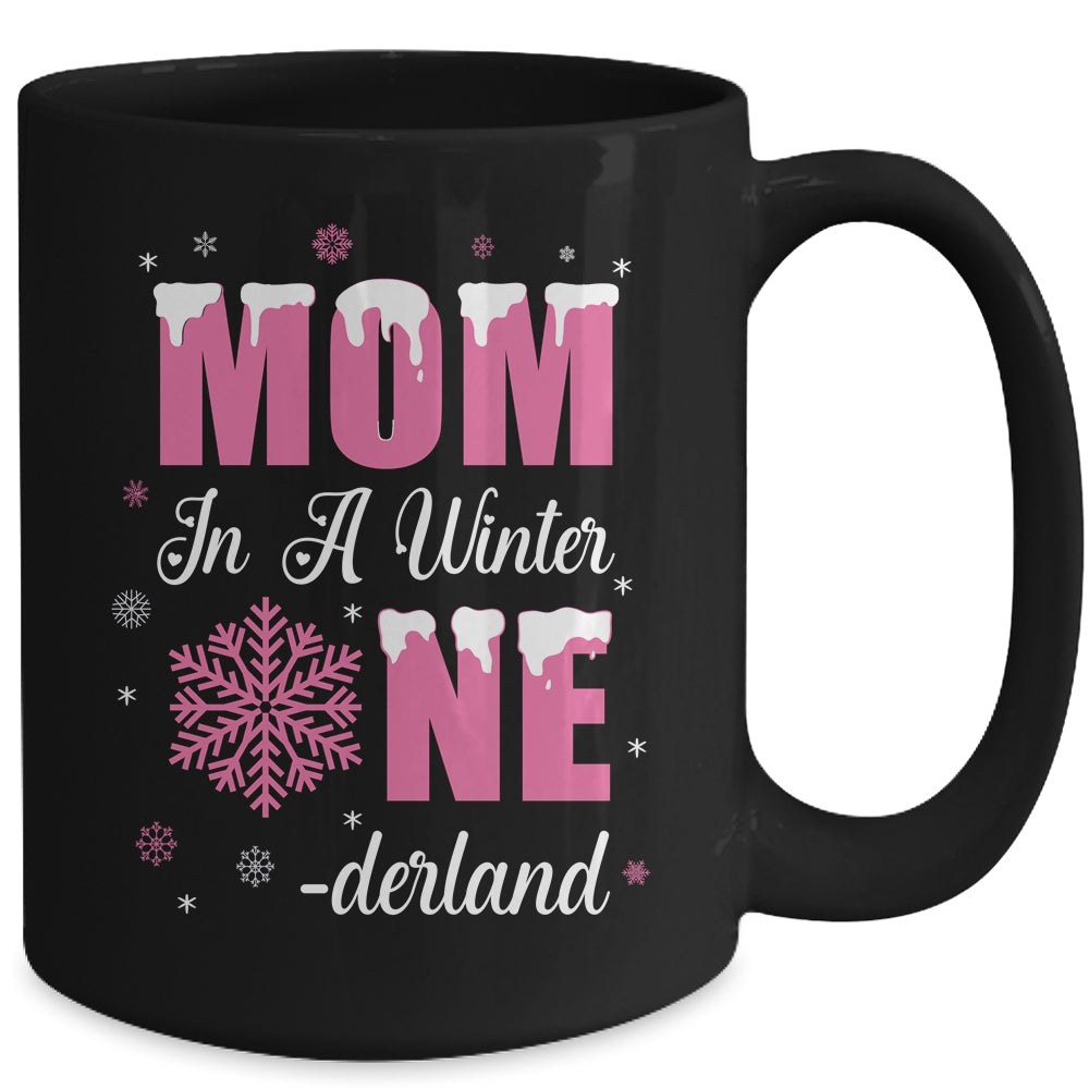 Mom Of The Birthday Girl Winter Onederland 1st Birthday Mug | siriusteestore
