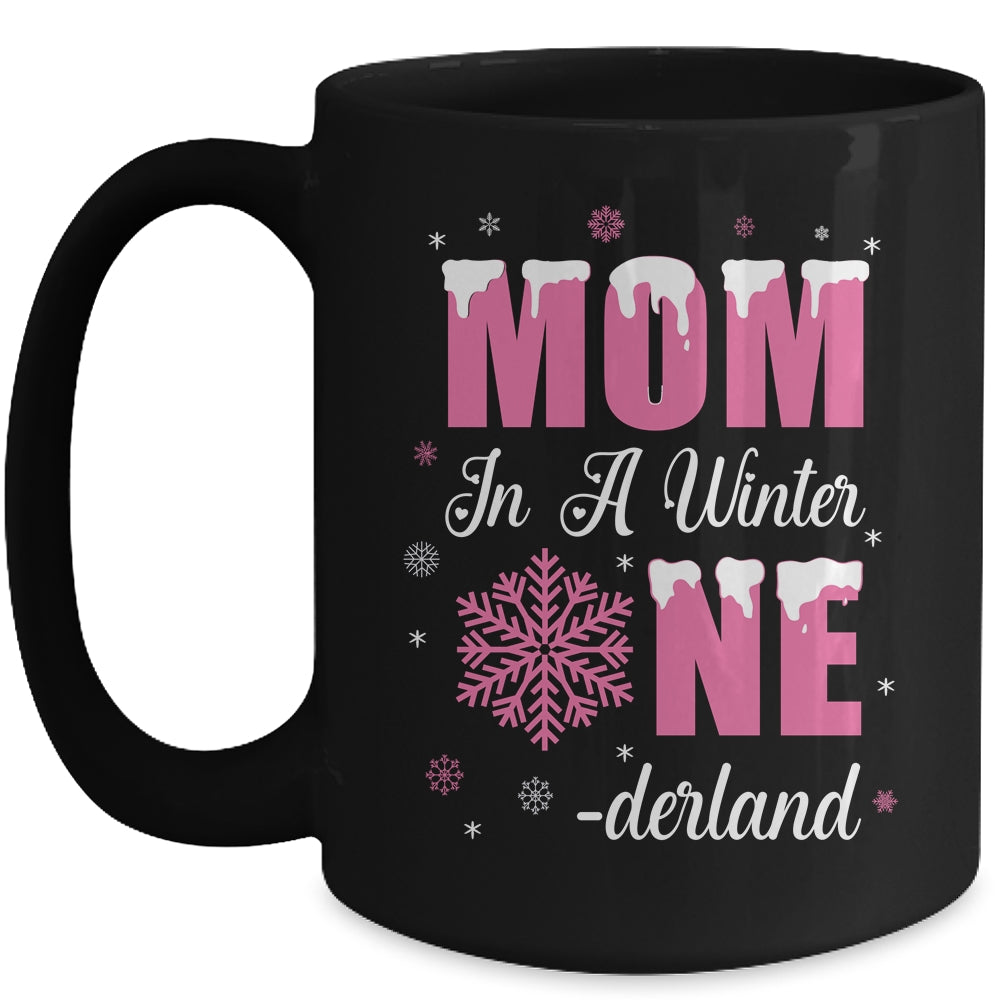 Mom Of The Birthday Girl Winter Onederland 1st Birthday Mug | siriusteestore