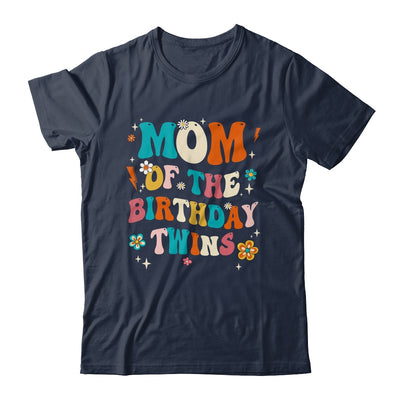 Mom Of The Birthday Twins Boys Girls Party Retro Bday Shirt & Hoodie | siriusteestore