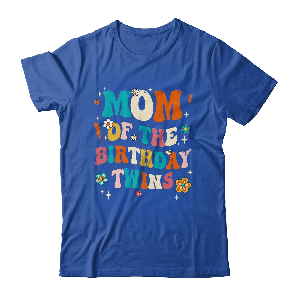 Mom Of The Birthday Twins Boys Girls Party Retro Bday Shirt & Hoodie | siriusteestore