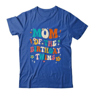 Mom Of The Birthday Twins Boys Girls Party Retro Bday Shirt & Hoodie | siriusteestore
