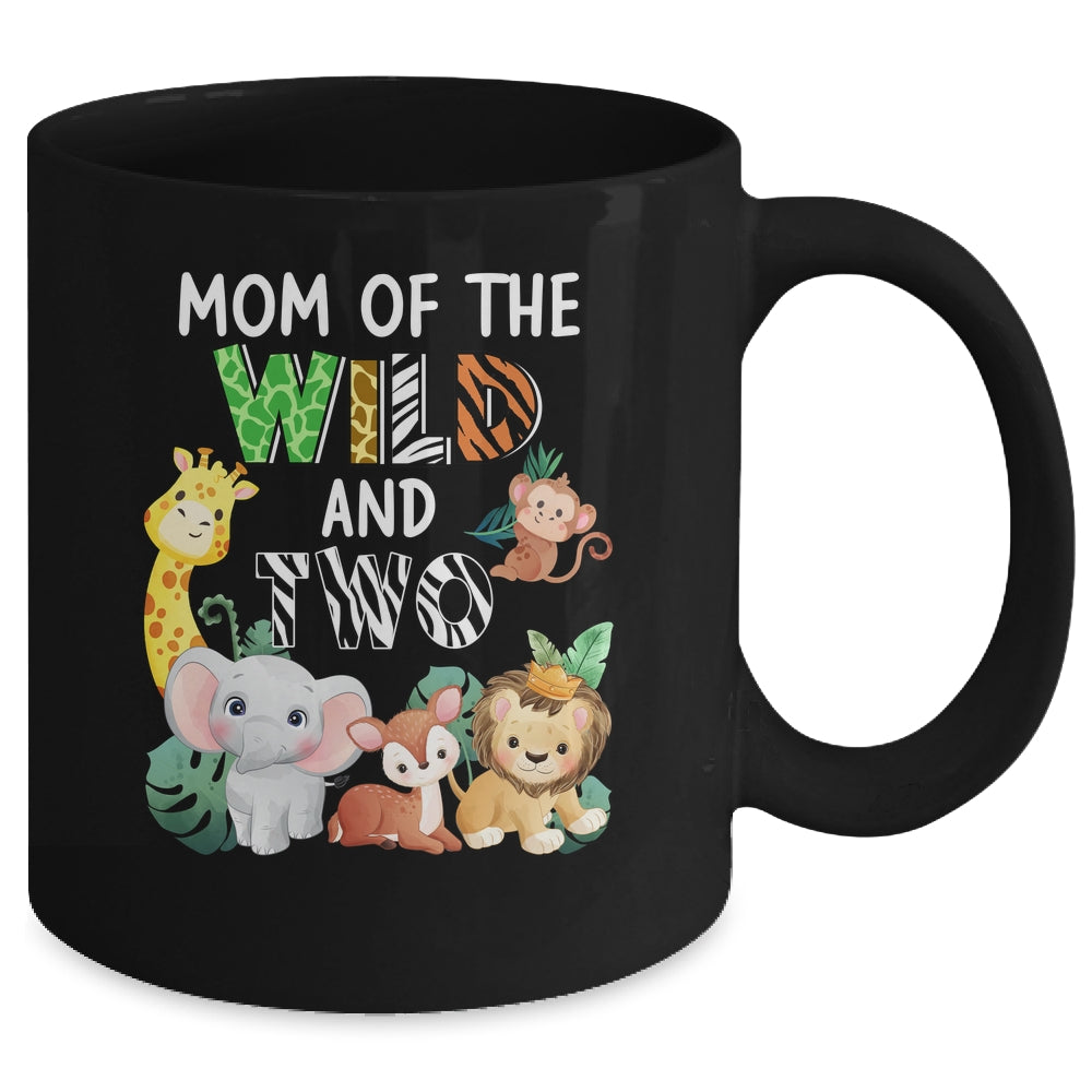 Mom Of The Wild And Two Zoo Theme Birthday Safari Mug | siriusteestore