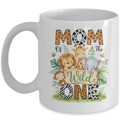 Mom Of The Wild One First Birthday Boy Jungle Safari Mug | siriusteestore