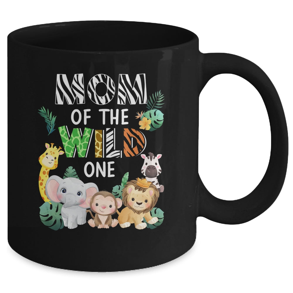 Mom Of The Wild One Zoo Theme Birthday Safari Animal Mug | siriusteestore