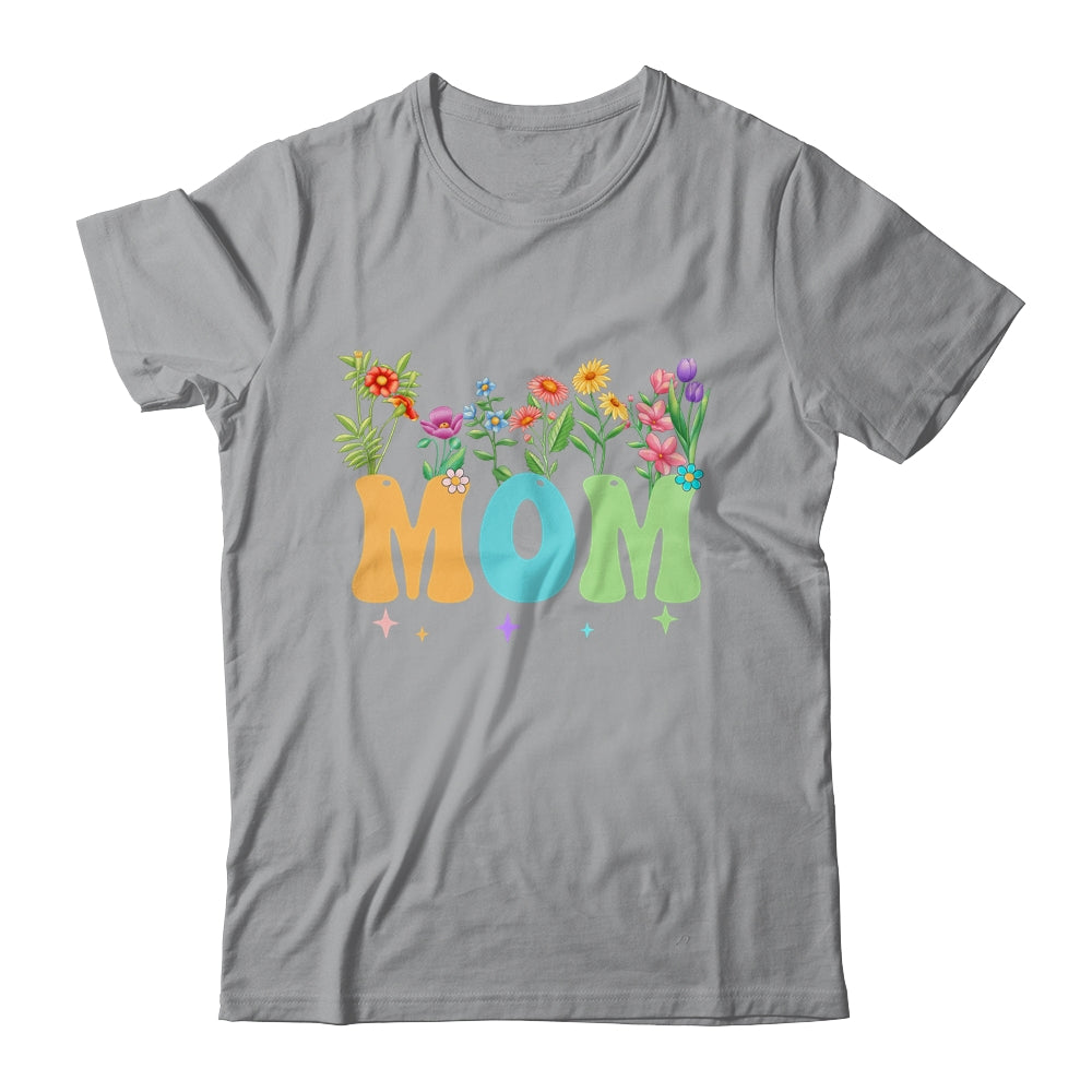 Mom Women Wildflower Floral Design Mom Mothers Day Shirt & Tank Top | siriusteestore
