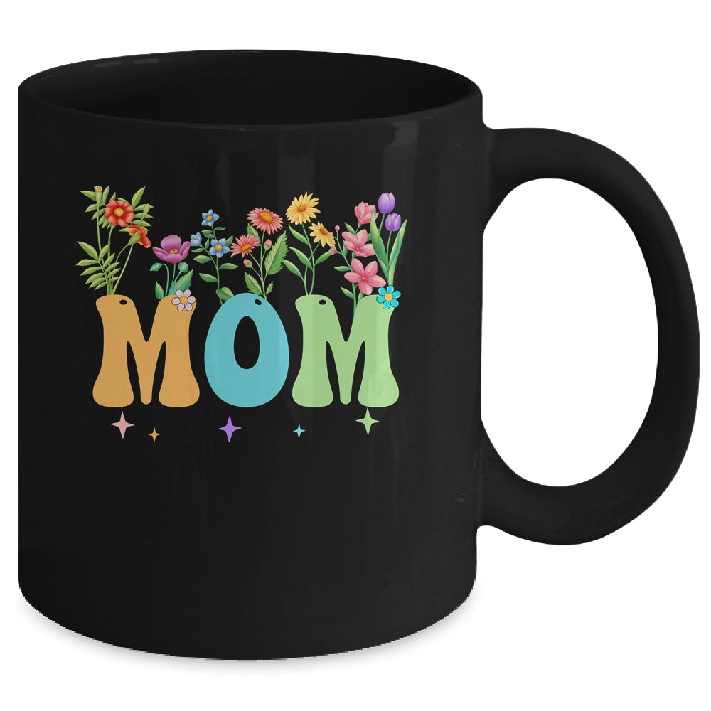 Mom Women Wildflower Floral Design Mom Mothers Day Mug | siriusteestore
