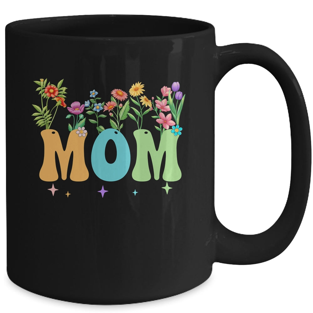 Mom Women Wildflower Floral Design Mom Mothers Day Mug | siriusteestore