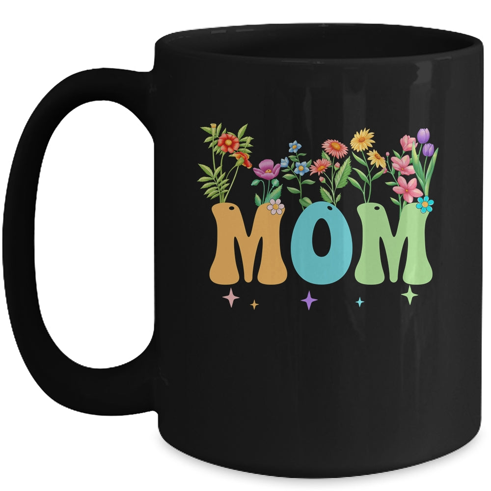 Mom Women Wildflower Floral Design Mom Mothers Day Mug | siriusteestore