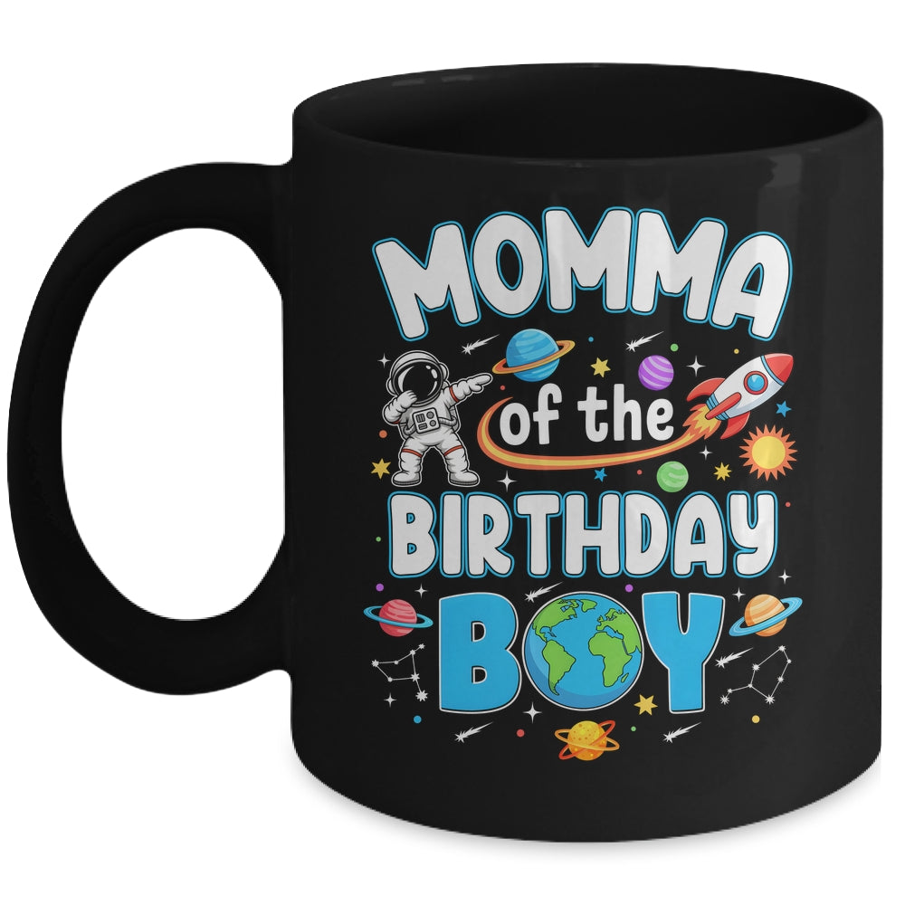 Momma Of The Birthday Boy Astronaut Family Space Planets Mug | siriusteestore
