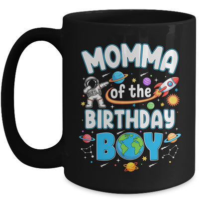 Momma Of The Birthday Boy Astronaut Family Space Planets Mug | siriusteestore
