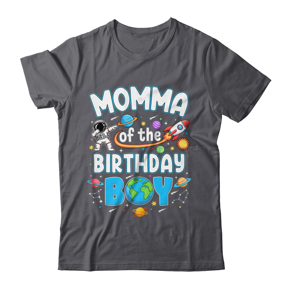 Momma Of The Birthday Boy Astronaut Family Space Planets Shirt & Hoodie | siriusteestore