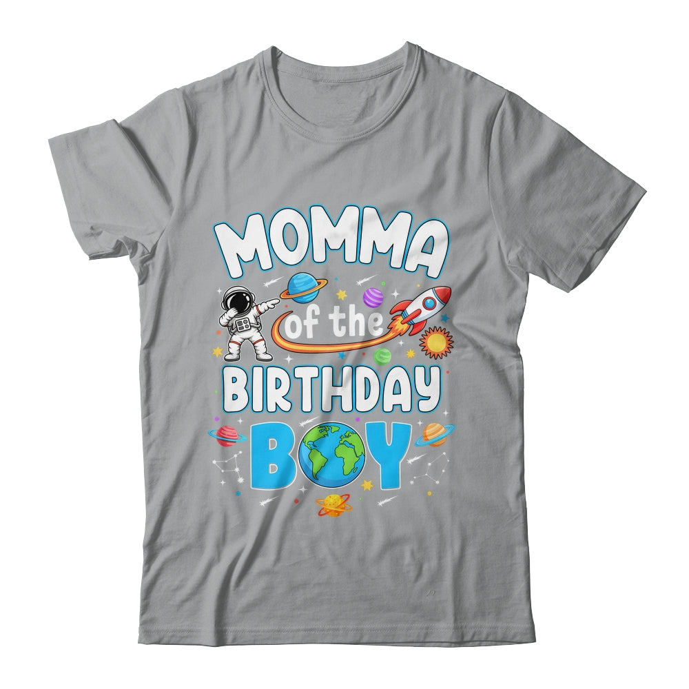 Momma Of The Birthday Boy Astronaut Family Space Planets Shirt & Hoodie | siriusteestore