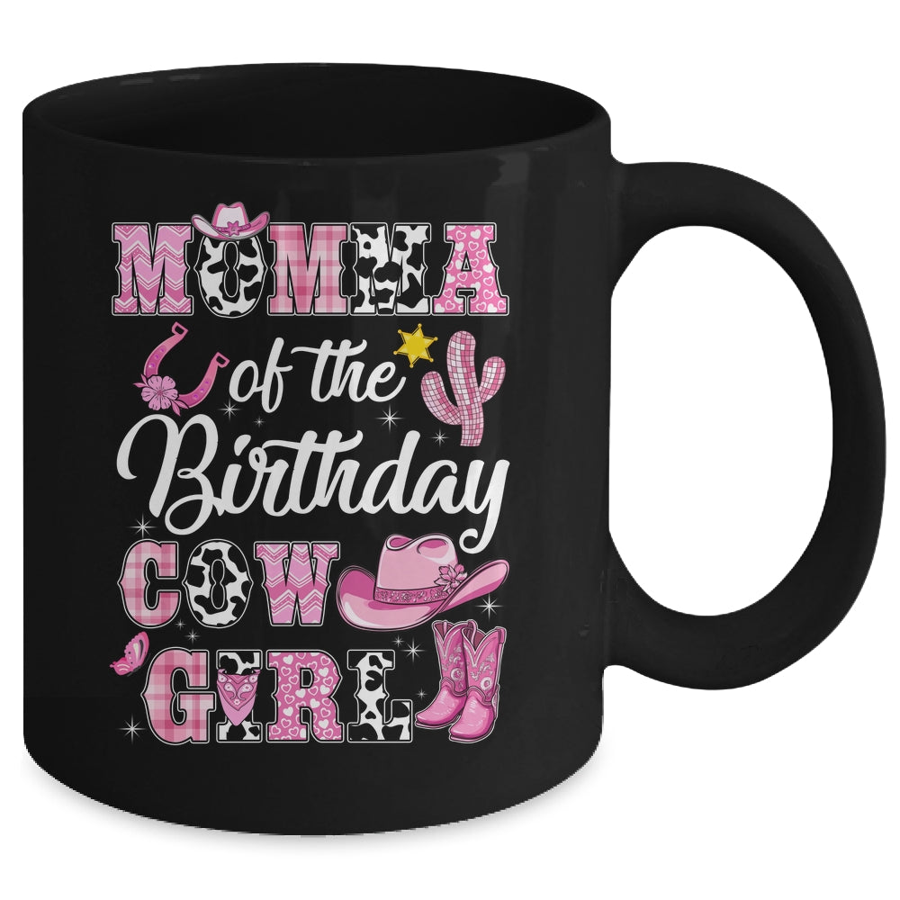 Momma Of The Birthday Cow Girl Western Cowgirl 1st Birthday Mug | siriusteestore