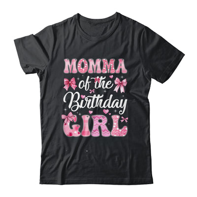 Momma Of The Birthday Girl Family Pink Coquette Bow Shirt & Hoodie | siriusteestore