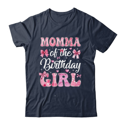 Momma Of The Birthday Girl Family Pink Coquette Bow Shirt & Hoodie | siriusteestore