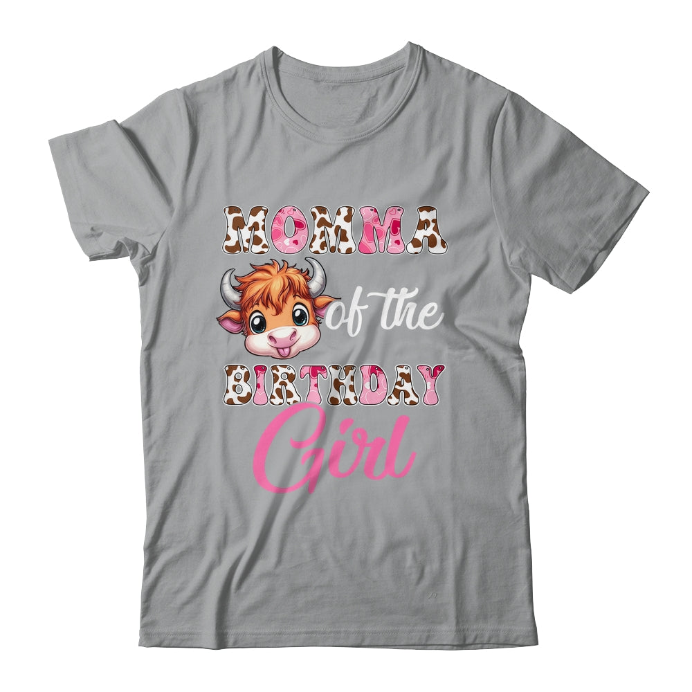 Momma Of The Birthday Girl Highland Cow Farm 1st Birthday Shirt & Hoodie | siriusteestore