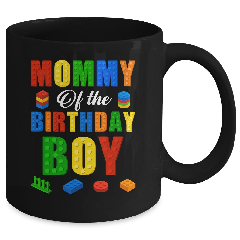 Mommy Birthday Boy Master Builder Building Bricks Blocks Mug | siriusteestore