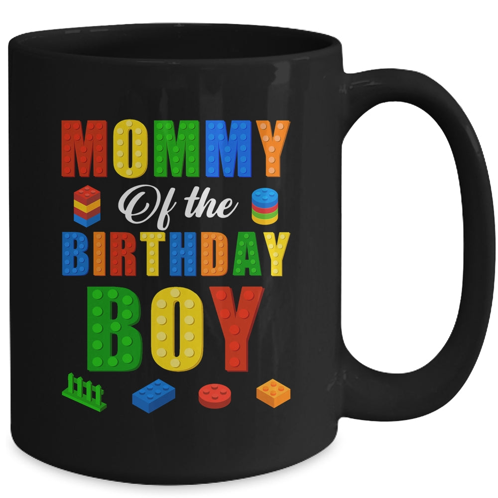 Mommy Birthday Boy Master Builder Building Bricks Blocks Mug | siriusteestore