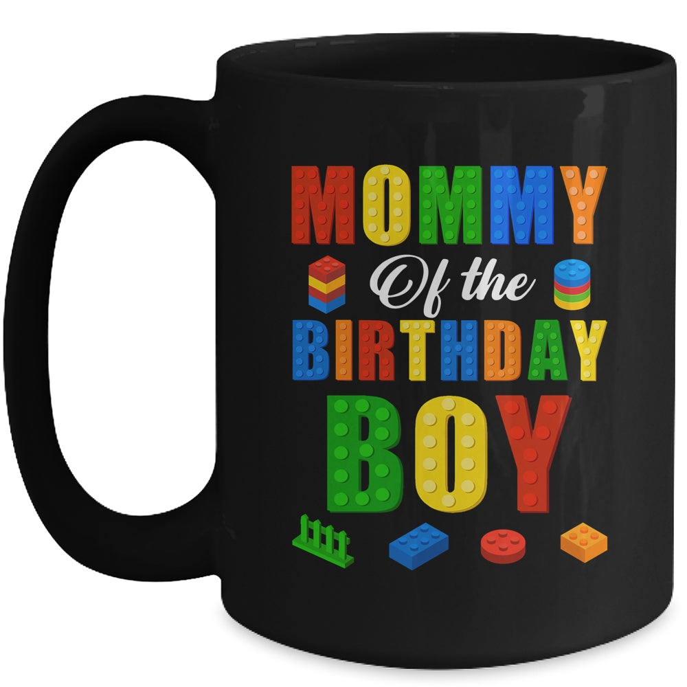 Mommy Birthday Boy Master Builder Building Bricks Blocks Mug | siriusteestore