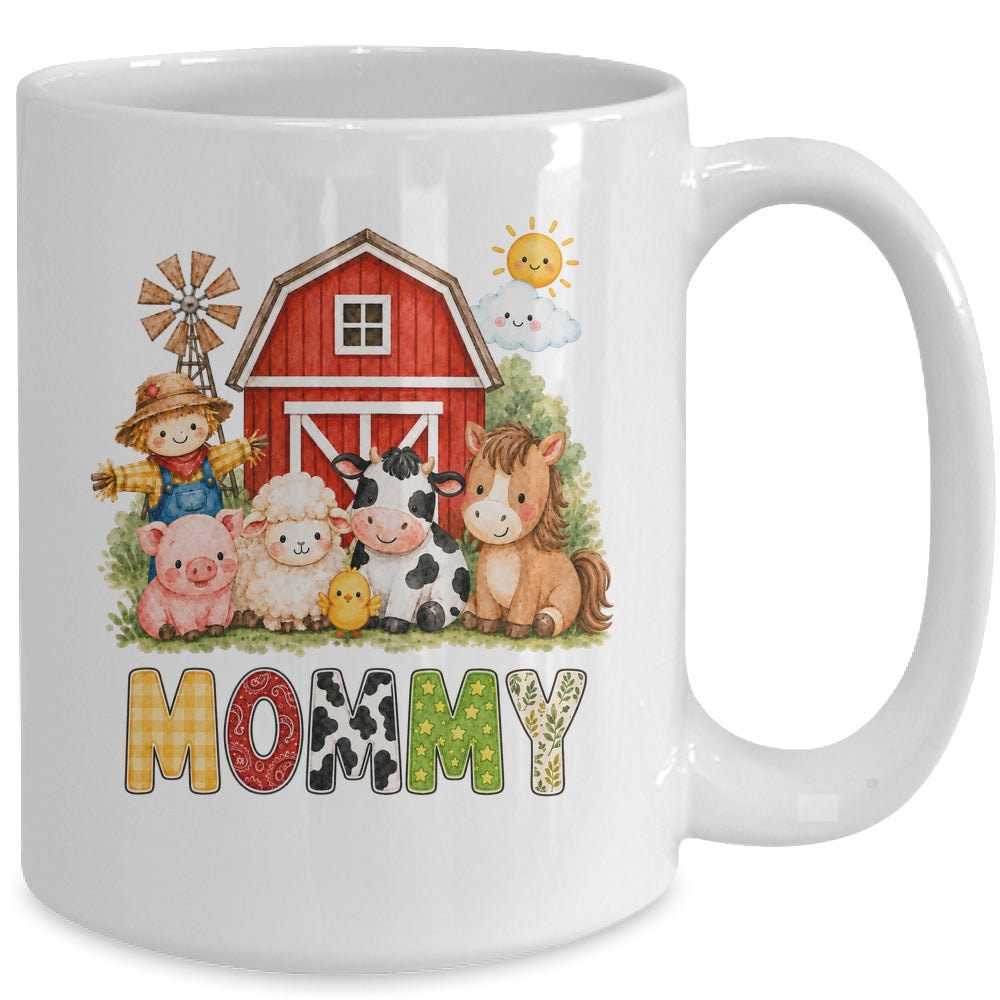 Mommy Farm Cow 1St Birthday Girl Boy Matching Family Mug | siriusteestore