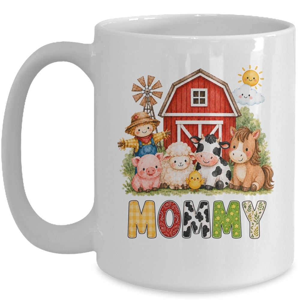 Mommy Farm Cow 1St Birthday Girl Boy Matching Family Mug | siriusteestore