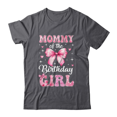 Mommy Of Birthday Girl Coquette Bow Matching Family Shirt & Hoodie | siriusteestore