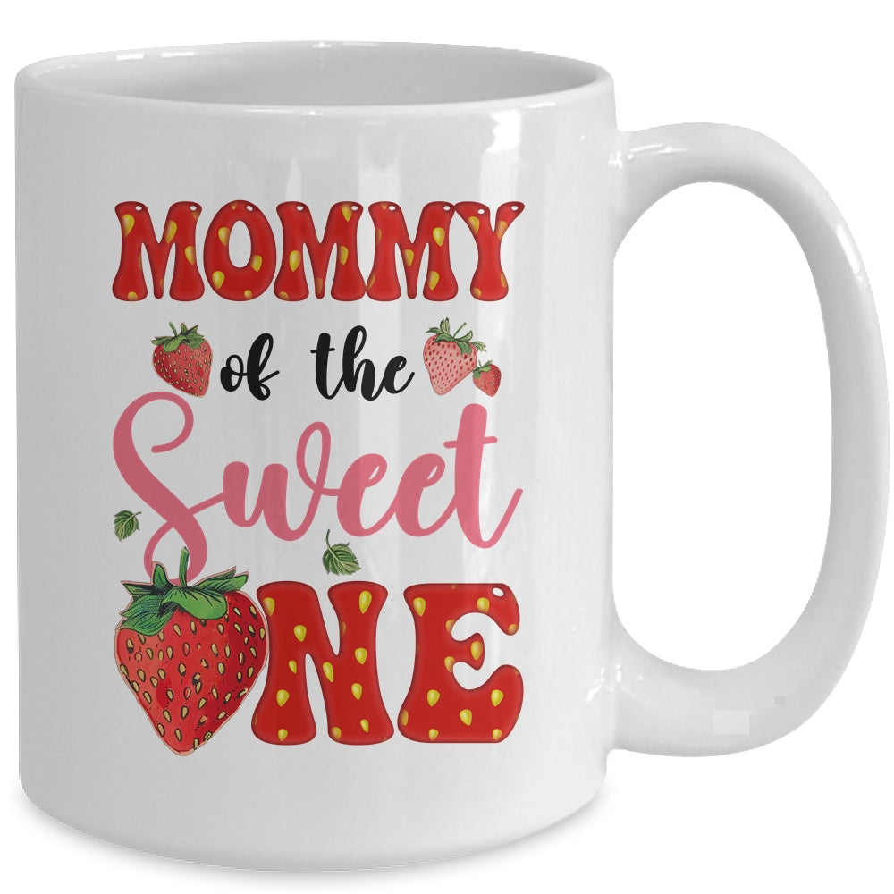 Mommy Of Sweet One Strawberry Frist 1st Birthday Girl Mug | siriusteestore