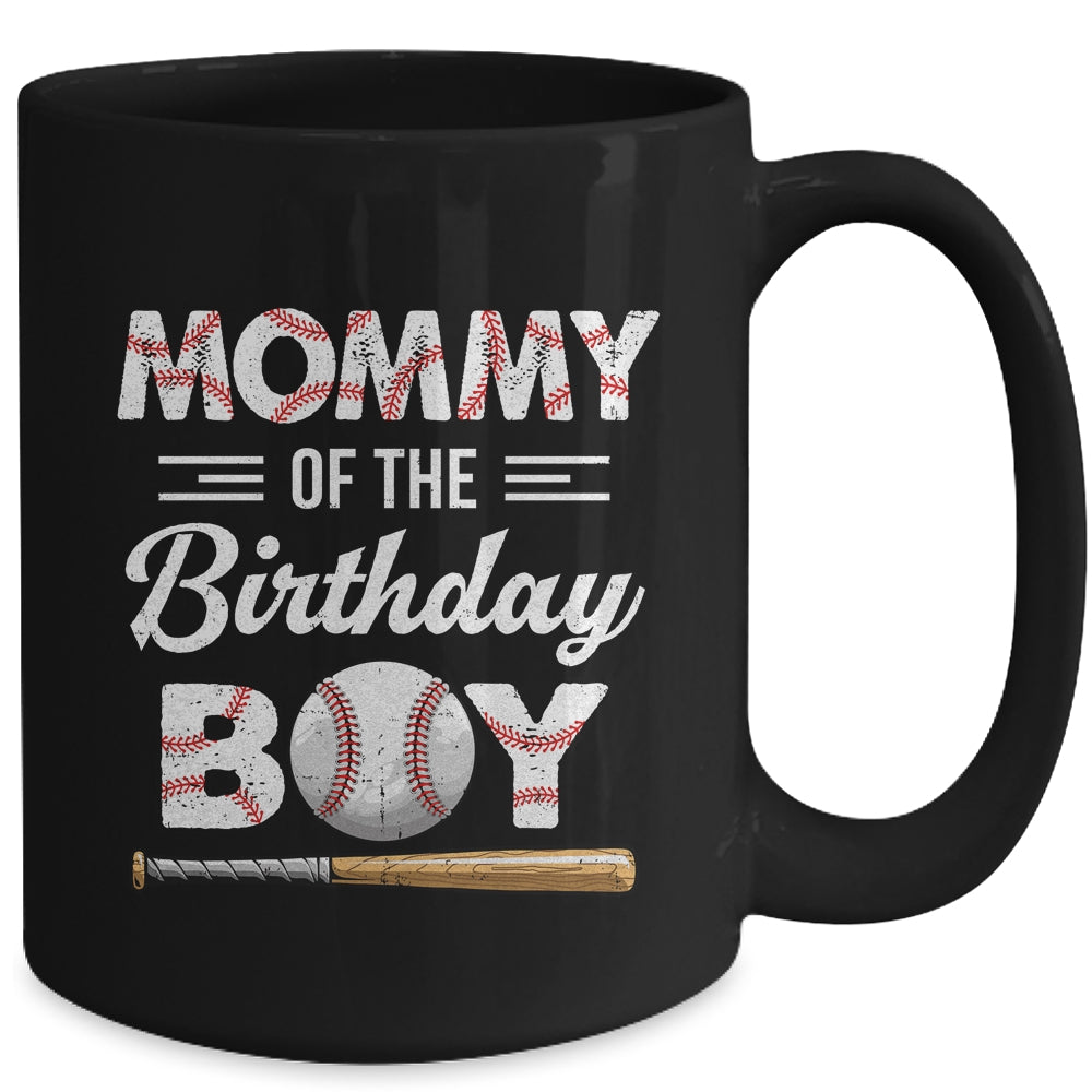 Mommy Of The Birthday Boy Baseball Matching Family Party Mug | siriusteestore
