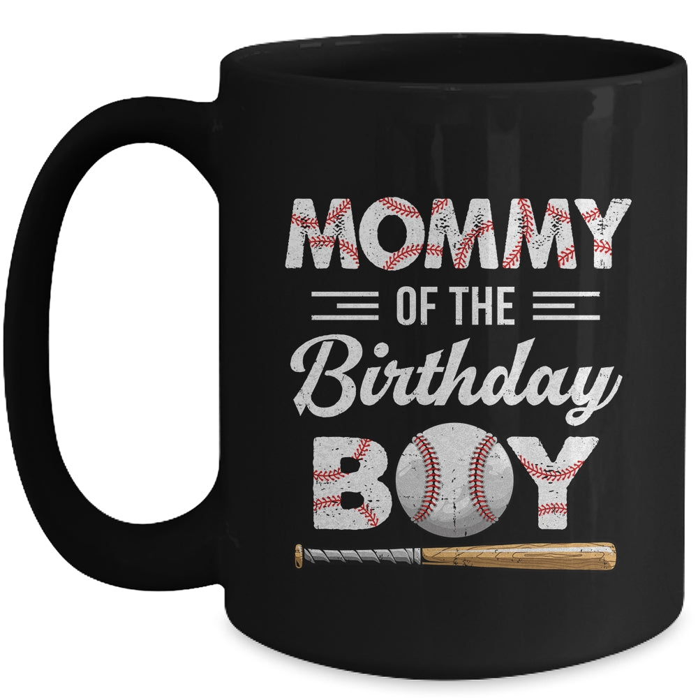 Mommy Of The Birthday Boy Baseball Matching Family Party Mug | siriusteestore