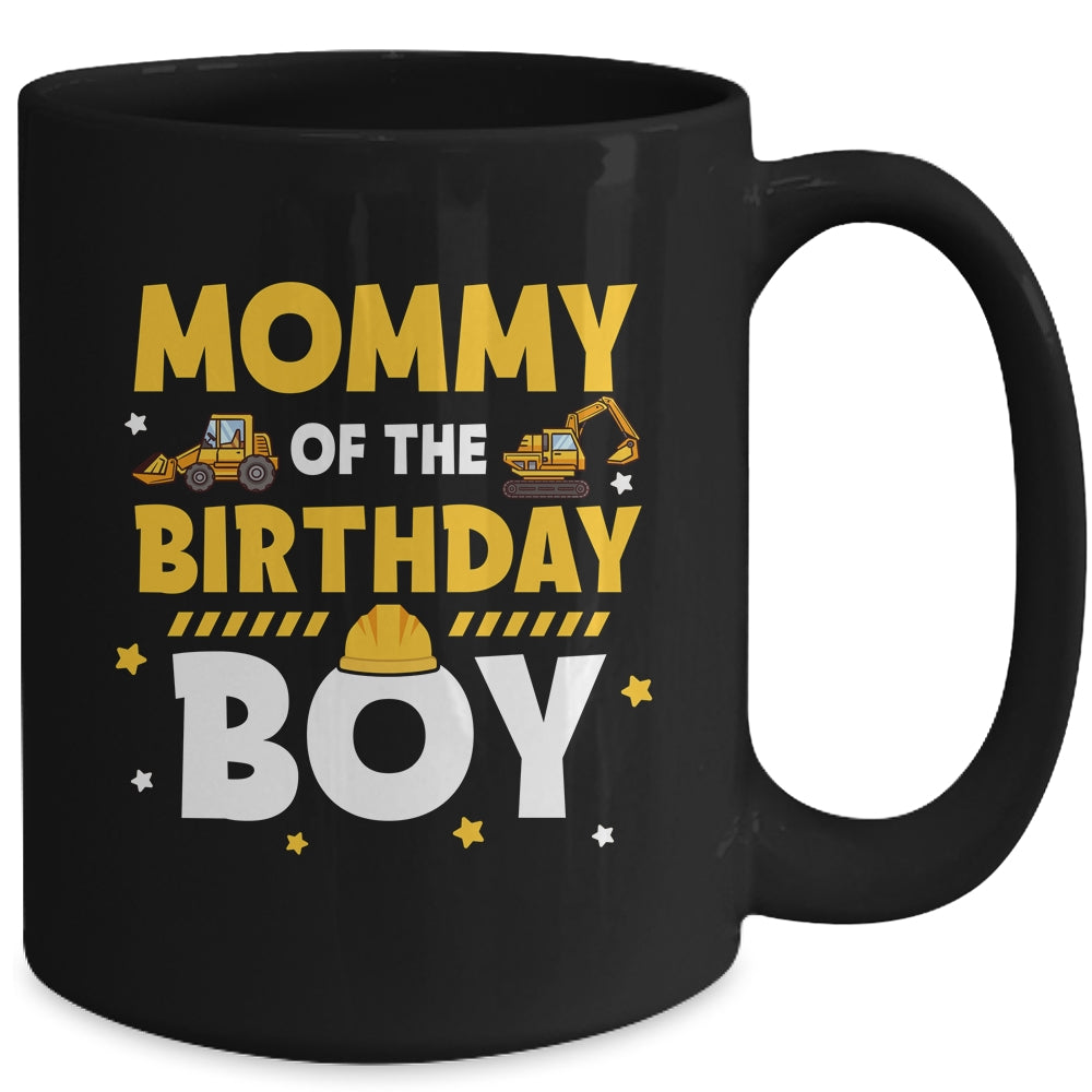 Mommy Of The Birthday Boy Construction Worker Family Party Mug | siriusteestore