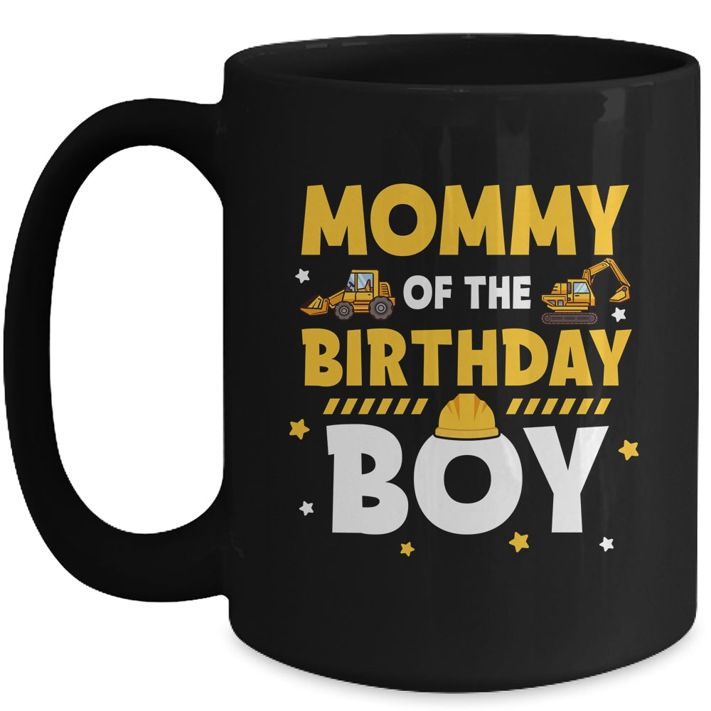 Mommy Of The Birthday Boy Construction Worker Family Party Mug | siriusteestore