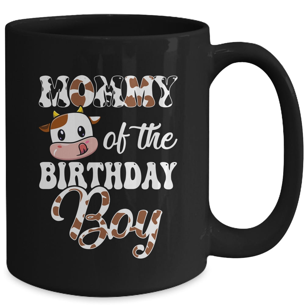 Mommy Of The Birthday Boy Cow Farm 1st Birthday Boy Mug | siriusteestore
