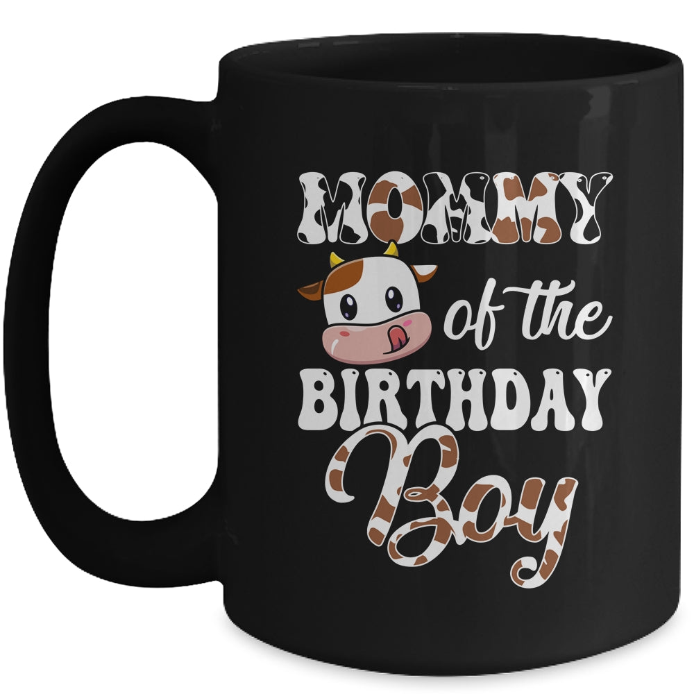 Mommy Of The Birthday Boy Cow Farm 1st Birthday Boy Mug | siriusteestore