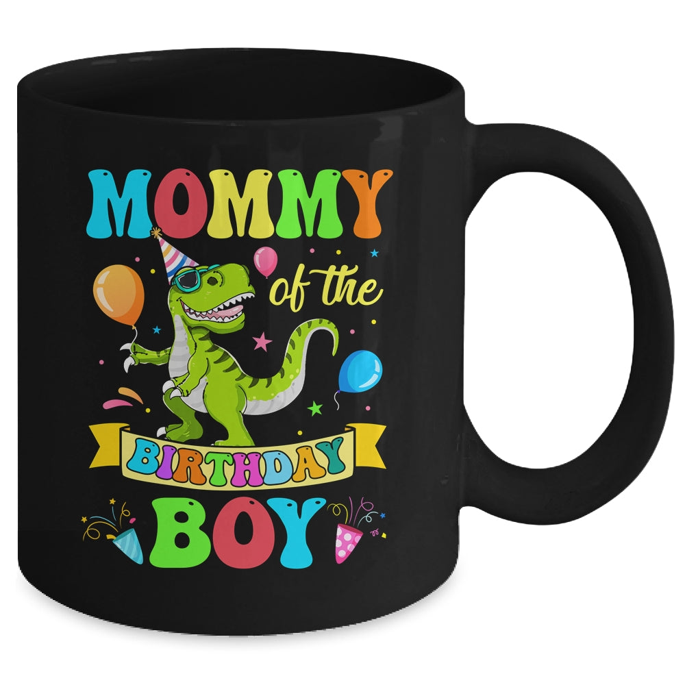 Mommy Of The Birthday Boy T-Rex Dinosaur Birthday Party Mug | siriusteestore
