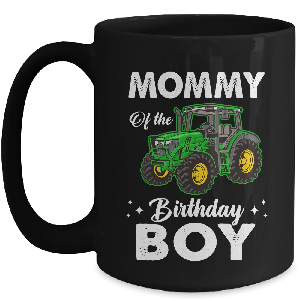 Mommy Of The Birthday Boy Tractors Farm Party Farmer Mug | siriusteestore