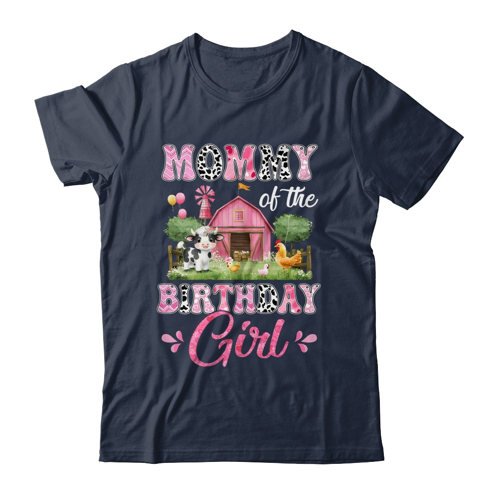 Mommy Of The Birthday Girl 1st Birthday Cow Farm Family Shirt & Hoodie | siriusteestore