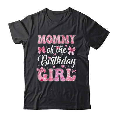 Mommy Of The Birthday Girl Family Pink Coquette Bow Shirt & Hoodie | siriusteestore