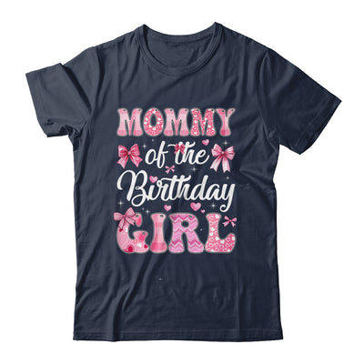 Mommy Of The Birthday Girl Family Pink Coquette Bow Shirt & Hoodie | siriusteestore
