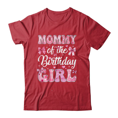 Mommy Of The Birthday Girl Family Pink Coquette Bow Shirt & Hoodie | siriusteestore