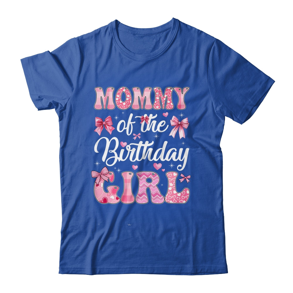 Mommy Of The Birthday Girl Family Pink Coquette Bow Shirt & Hoodie | siriusteestore