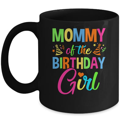 Mommy Of The Birthday Girl Glows Retro 80's Party Family Mug | siriusteestore