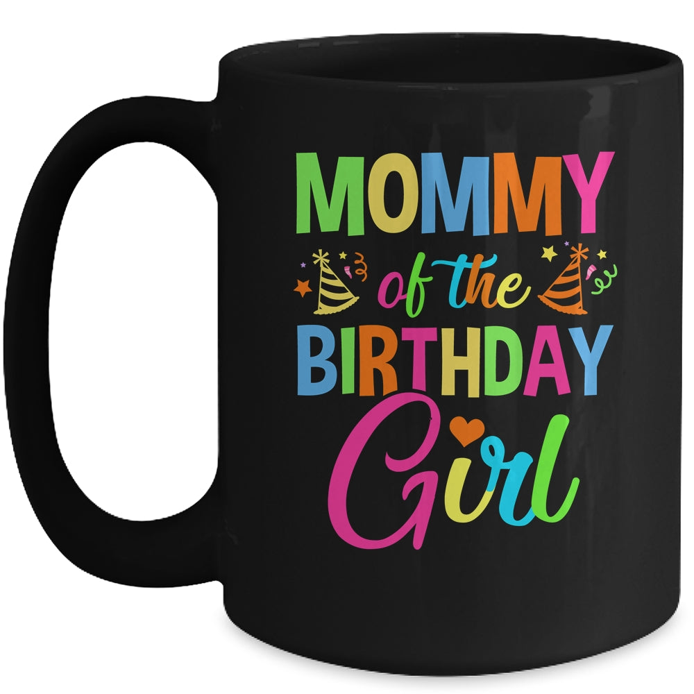 Mommy Of The Birthday Girl Glows Retro 80's Party Family Mug | siriusteestore