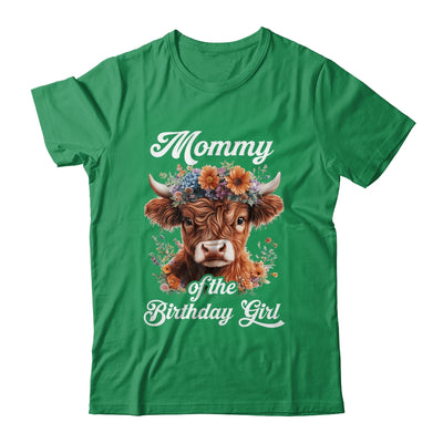 Mommy Of The Birthday Girl Highland Cow Farm Family Shirt & Hoodie | siriusteestore
