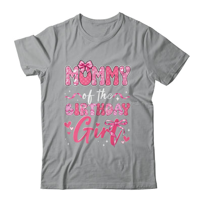 Mommy Of The Birthday Girl Pink Coquette Bow Family Shirt & Hoodie | siriusteestore
